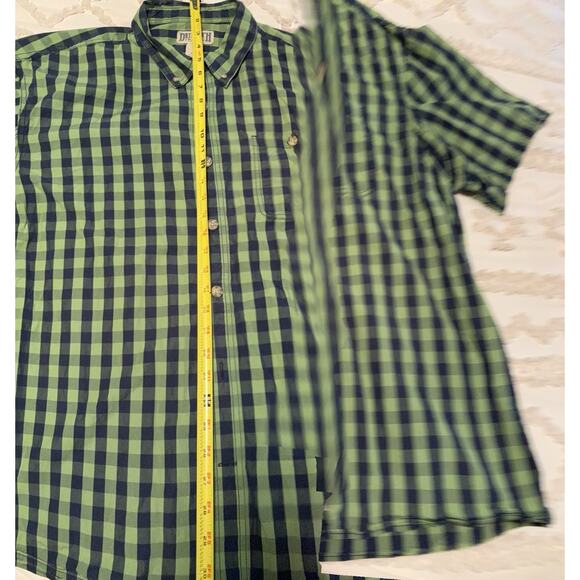 Duluth Trading Co. Men's Blue Button Down Short Sleeve Shirt 100% Cotton Sz 2XL - Picture 4 of 5